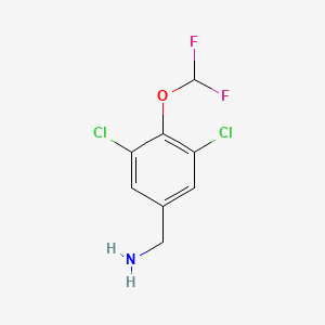 molecular formula C8H7Cl2F2NO B1409966 3,5-Dichloro-4-(difluoromethoxy)benzylamine CAS No. 1803714-14-8