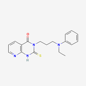 3-[3-(N-ethylanilino)propyl]-2-sulfanylidene-1H-pyrido[2,3-d]pyrimidin-4-one