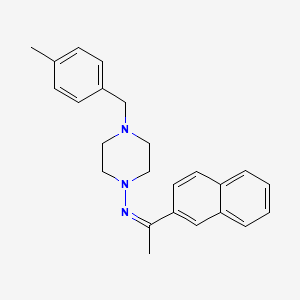 molecular formula C24H27N3 B14099703 4-(4-methylbenzyl)-N-[(1Z)-1-(naphthalen-2-yl)ethylidene]piperazin-1-amine 