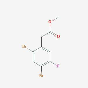 molecular formula C9H7Br2FO2 B1409971 Methyl 2,4-dibromo-5-fluorophenylacetate CAS No. 1804933-86-5