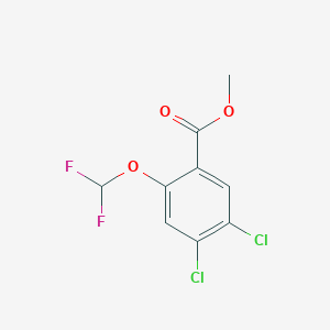 molecular formula C9H6Cl2F2O3 B1409973 Methyl 4,5-dichloro-2-(difluoromethoxy)benzoate CAS No. 1803713-06-5