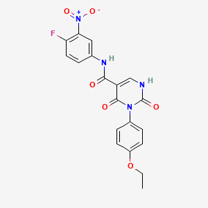 molecular formula C19H15FN4O6 B14099737 3-(4-ethoxyphenyl)-N-(4-fluoro-3-nitrophenyl)-2,4-dioxo-1,2,3,4-tetrahydropyrimidine-5-carboxamide 