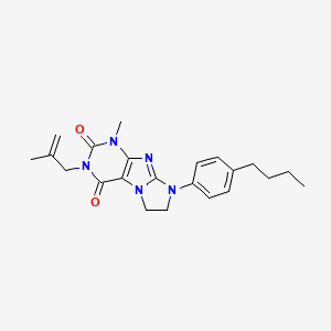 8-(4-butylphenyl)-1-methyl-3-(2-methylprop-2-en-1-yl)-7,8-dihydro-1H-imidazo[2,1-f]purine-2,4(3H,6H)-dione