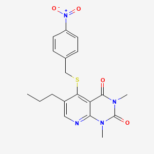 1,3-dimethyl-5-((4-nitrobenzyl)thio)-6-propylpyrido[2,3-d]pyrimidine-2,4(1H,3H)-dione