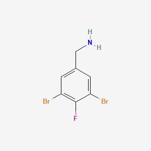 molecular formula C7H6Br2FN B1409982 3,5-Dibromo-4-fluorobenzylamine CAS No. 1806295-05-5
