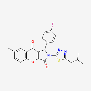 1-(4-Fluorophenyl)-7-methyl-2-[5-(2-methylpropyl)-1,3,4-thiadiazol-2-yl]-1,2-dihydrochromeno[2,3-c]pyrrole-3,9-dione