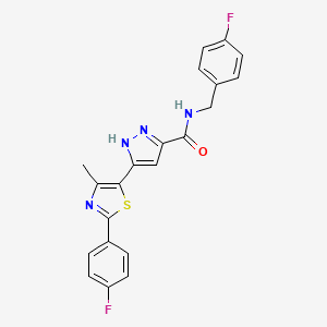 N-(4-fluorobenzyl)-3-(2-(4-fluorophenyl)-4-methylthiazol-5-yl)-1H-pyrazole-5-carboxamide