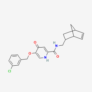 N-(bicyclo[2.2.1]hept-5-en-2-ylmethyl)-5-[(3-chlorobenzyl)oxy]-4-hydroxypyridine-2-carboxamide