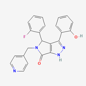 4-(2-fluorophenyl)-3-(2-hydroxyphenyl)-5-(pyridin-4-ylmethyl)-4,5-dihydropyrrolo[3,4-c]pyrazol-6(1H)-one