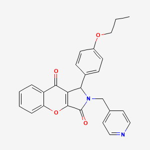 1-(4-Propoxyphenyl)-2-(pyridin-4-ylmethyl)-1,2-dihydrochromeno[2,3-c]pyrrole-3,9-dione