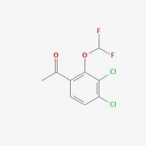 molecular formula C9H6Cl2F2O2 B1409991 3',4'-Dichloro-2'-(difluoromethoxy)acetophenone CAS No. 1803786-62-0