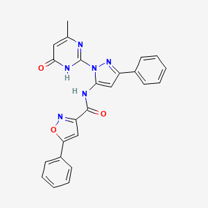 N-(1-(4-methyl-6-oxo-1,6-dihydropyrimidin-2-yl)-3-phenyl-1H-pyrazol-5-yl)-5-phenylisoxazole-3-carboxamide