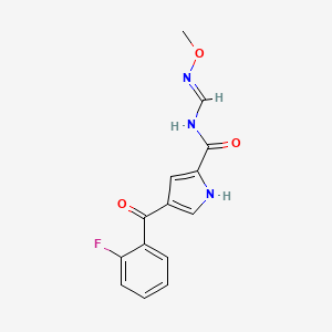 4-(2-fluorobenzoyl)-N-[(E)-methoxyiminomethyl]-1H-pyrrole-2-carboxamide