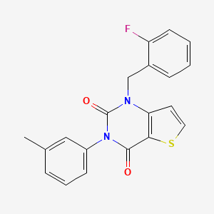 molecular formula C20H15FN2O2S B14099922 1-(2-fluorobenzyl)-3-(3-methylphenyl)thieno[3,2-d]pyrimidine-2,4(1H,3H)-dione 