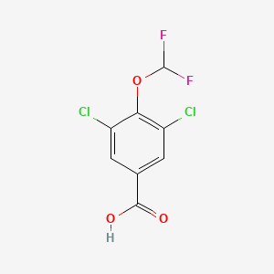 molecular formula C8H4Cl2F2O3 B1409993 3,5-Dichloro-4-(difluoromethoxy)benzoic acid CAS No. 1803831-02-8