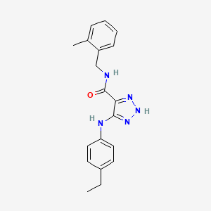 molecular formula C19H21N5O B14099935 5-((4-ethylphenyl)amino)-N-(2-methylbenzyl)-1H-1,2,3-triazole-4-carboxamide 