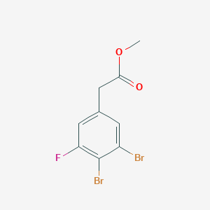 molecular formula C9H7Br2FO2 B1409998 Methyl 3,4-dibromo-5-fluorophenylacetate CAS No. 1804418-92-5