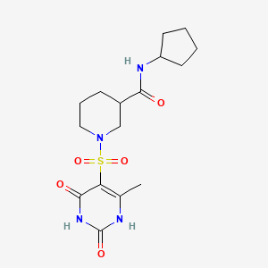 N-cyclopentyl-1-[(2,4-dihydroxy-6-methylpyrimidin-5-yl)sulfonyl]piperidine-3-carboxamide