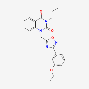 1-((3-(3-ethoxyphenyl)-1,2,4-oxadiazol-5-yl)methyl)-3-propylquinazoline-2,4(1H,3H)-dione