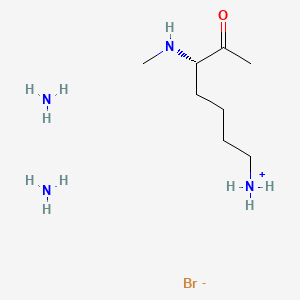 azane;[(5S)-5-(methylamino)-6-oxoheptyl]azanium;bromide