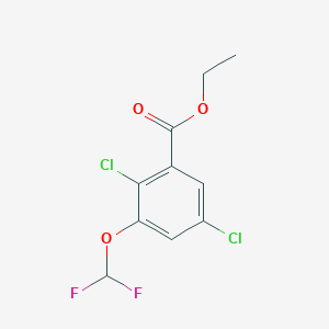 molecular formula C10H8Cl2F2O3 B1410006 Ethyl 2,5-dichloro-3-(difluoromethoxy)benzoate CAS No. 1806301-23-4