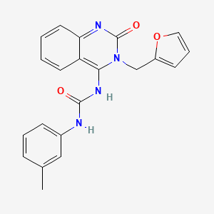 molecular formula C21H18N4O3 B14100076 1-[3-(Furan-2-ylmethyl)-2-oxoquinazolin-4-yl]-3-(3-methylphenyl)urea 