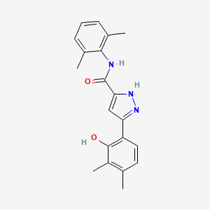 molecular formula C20H21N3O2 B14100082 N-(2,6-dimethylphenyl)-5-(2-hydroxy-3,4-dimethylphenyl)-1H-pyrazole-3-carboxamide 