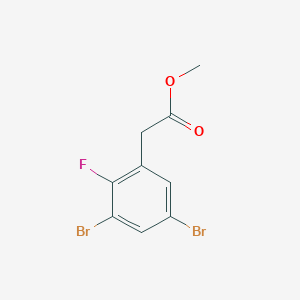 molecular formula C9H7Br2FO2 B1410009 Methyl 3,5-dibromo-2-fluorophenylacetate CAS No. 1807034-20-3