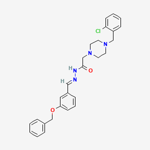 N'-{(E)-[3-(benzyloxy)phenyl]methylidene}-2-[4-(2-chlorobenzyl)piperazin-1-yl]acetohydrazide