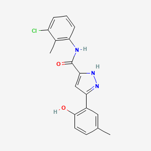 N-(3-chloro-2-methylphenyl)-5-(2-hydroxy-5-methylphenyl)-1H-pyrazole-3-carboxamide