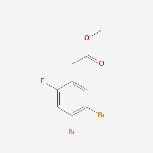 molecular formula C9H7Br2FO2 B1410011 Methyl 4,5-dibromo-2-fluorophenylacetate CAS No. 1806346-03-1