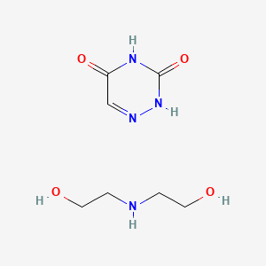 molecular formula C7H14N4O4 B14100115 Azauracil diethanolamine salt CAS No. 99346-50-6