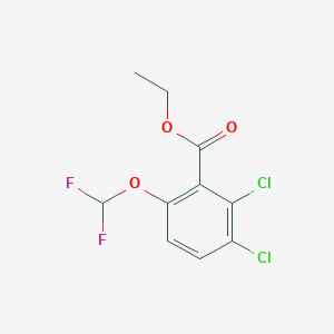 molecular formula C10H8Cl2F2O3 B1410014 Ethyl 2,3-dichloro-6-(difluoromethoxy)benzoate CAS No. 1803817-93-7