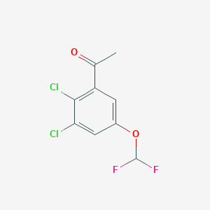 molecular formula C9H6Cl2F2O2 B1410015 2',3'-Dichloro-5'-(difluoromethoxy)acetophenone CAS No. 1806348-29-7
