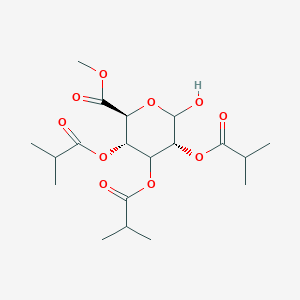 methyl (2S,3S,5R)-6-hydroxy-3,4,5-tris(2-methylpropanoyloxy)oxane-2-carboxylate