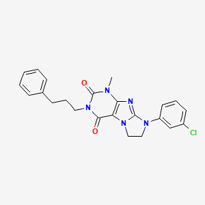 8-(3-chlorophenyl)-1-methyl-3-(3-phenylpropyl)-7,8-dihydro-1H-imidazo[2,1-f]purine-2,4(3H,6H)-dione