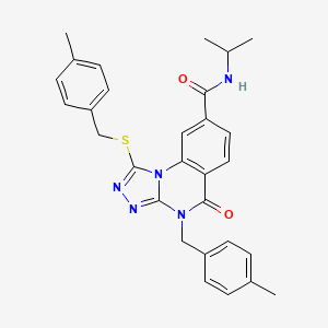 N-isopropyl-4-(4-methylbenzyl)-1-((4-methylbenzyl)thio)-5-oxo-4,5-dihydro-[1,2,4]triazolo[4,3-a]quinazoline-8-carboxamide