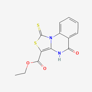 Ethyl 5-oxo-1-thioxo-4,5-dihydro[1,3]thiazolo[3,4-a]quinazoline-3-carboxylate