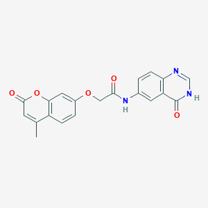 2-((4-methyl-2-oxo-2H-chromen-7-yl)oxy)-N-(4-oxo-3,4-dihydroquinazolin-6-yl)acetamide