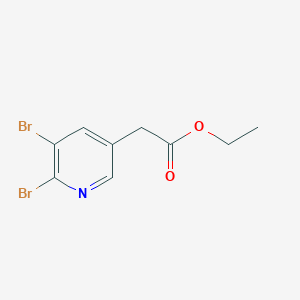 molecular formula C9H9Br2NO2 B1410022 Ethyl 2,3-dibromopyridine-5-acetate CAS No. 1803830-42-3