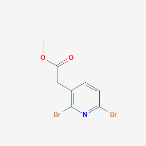 molecular formula C8H7Br2NO2 B1410026 2,6-二溴吡啶-3-乙酸甲酯 CAS No. 1807035-18-2