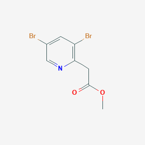 molecular formula C8H7Br2NO2 B1410027 3,5-二溴吡啶-2-乙酸甲酯 CAS No. 1806352-22-6