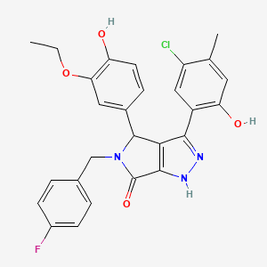 3-(5-chloro-2-hydroxy-4-methylphenyl)-4-(3-ethoxy-4-hydroxyphenyl)-5-(4-fluorobenzyl)-4,5-dihydropyrrolo[3,4-c]pyrazol-6(2H)-one