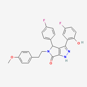 3-(5-fluoro-2-hydroxyphenyl)-4-(4-fluorophenyl)-5-[2-(4-methoxyphenyl)ethyl]-4,5-dihydropyrrolo[3,4-c]pyrazol-6(2H)-one