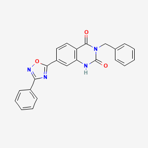 3-benzyl-7-(3-phenyl-1,2,4-oxadiazol-5-yl)quinazoline-2,4(1H,3H)-dione