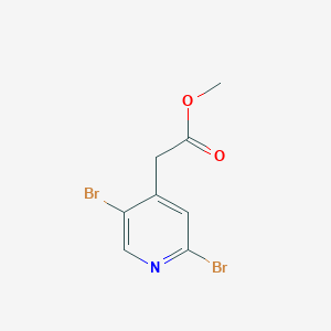 molecular formula C8H7Br2NO2 B1410034 Methyl 2,5-dibromopyridine-4-acetate CAS No. 1806295-96-4