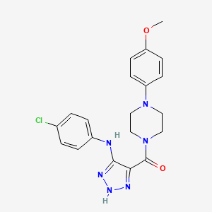 (5-((4-chlorophenyl)amino)-1H-1,2,3-triazol-4-yl)(4-(4-methoxyphenyl)piperazin-1-yl)methanone