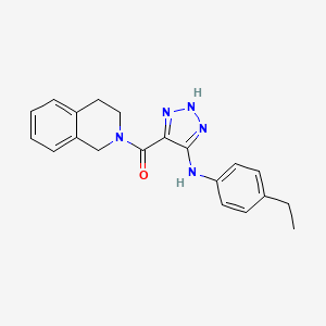 3,4-dihydroisoquinolin-2(1H)-yl{5-[(4-ethylphenyl)amino]-1H-1,2,3-triazol-4-yl}methanone