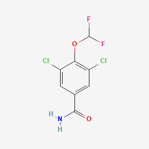 molecular formula C8H5Cl2F2NO2 B1410036 3,5-Dichloro-4-(difluoromethoxy)benzamide CAS No. 1803712-21-1