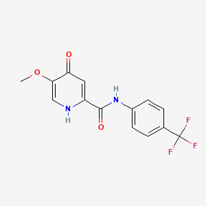 4-hydroxy-5-methoxy-N-[4-(trifluoromethyl)phenyl]pyridine-2-carboxamide